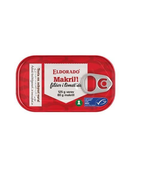 Bild zum Produkt Eldorado Makrillfilé i Tomatsås 125g Fisch Makrelenfilet in Tomatensauce