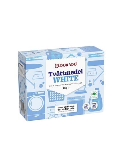 Eldorado White Tvättmedel Pulver 1kg Waschmittel Waschpulver