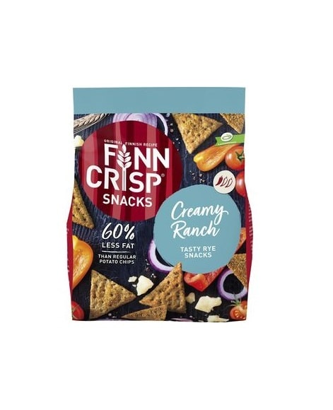 Finn Crisp Rye Snacks Creamy Ranch 150g Vollkorn Chips