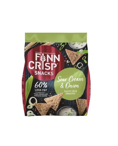 Finn Crisp Rye Snacks Sourcream & Onion 150g Roggen Chips