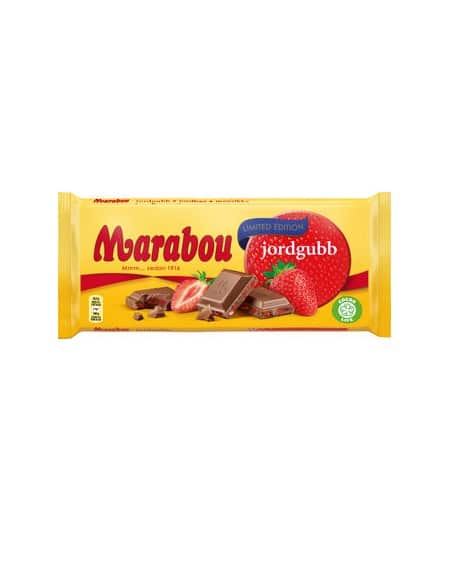 Bild zum Produkt Marabou Jordgubb 185g Milchschokolade mit Erdbeerstückchen