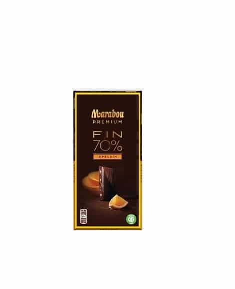 Marabou Premium 70% Apelsin 100g mit Orangenstücken Schokolade