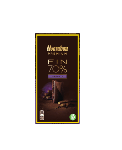 Bild zum Produkt Marabou Premium Lakrits Salty Liqourice 70% Cocoa 100g Schokolade mit Lakritz