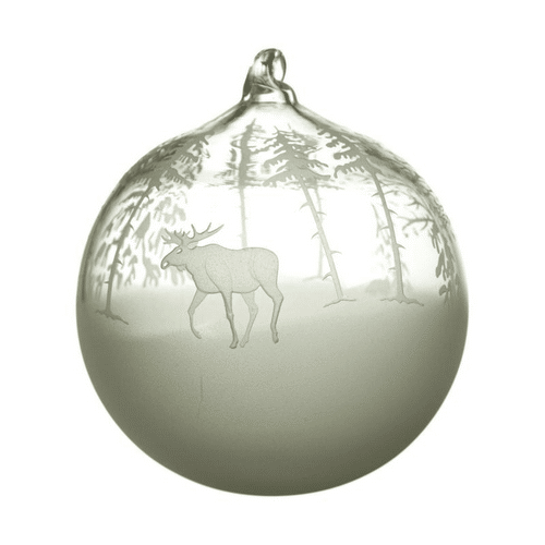 Bild zum Produkt Nääsgränsgården Glass ball Älg ø9cm Glaskugel Elch in Wald