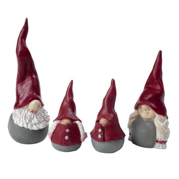 Bild zum Produkt Nääsgränsgården Santa High Hat family Tomte Familie 4er 5,5 - 10 cm Weihnachtsfamilie