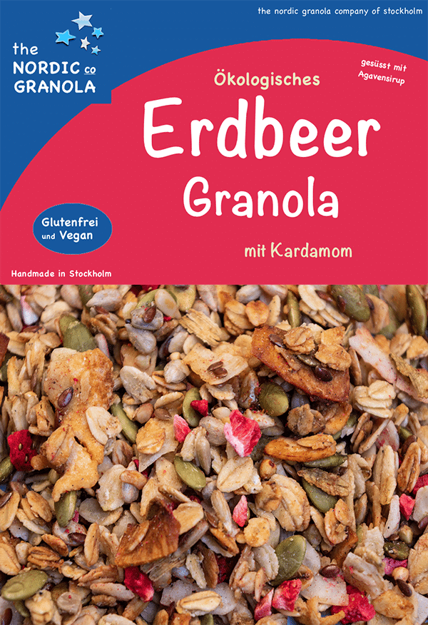 The Nordic Granola Erdbeer Granola mit Kardamom 400g Glutenfrei & Vegan