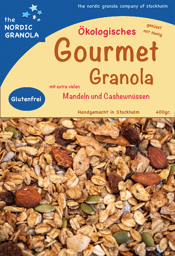 The Nordic Granola Gourmet Granola mit Mandeln & Cashewnüssen 400g Glutenfrei