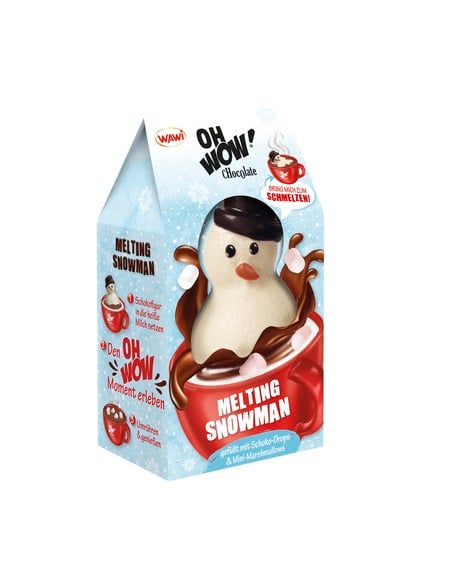 Bild zum Produkt Wawi Oh Wow Melting Snowman 75g Schokoladen Schneemann für Kakao